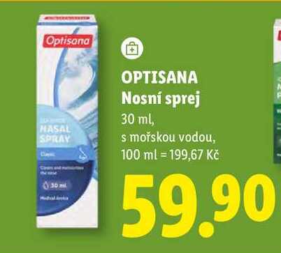 OPTISANA Nosní sprej, 30 ml