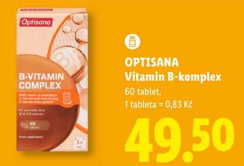 OPTISANA Vitamin B-komplex, 60 tablet