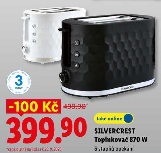 SILVERCREST Topinkovač 870 W