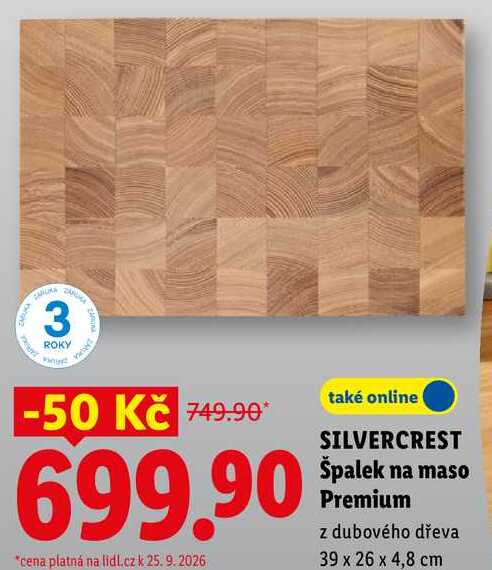 SILVERCREST Špalek na maso Premium