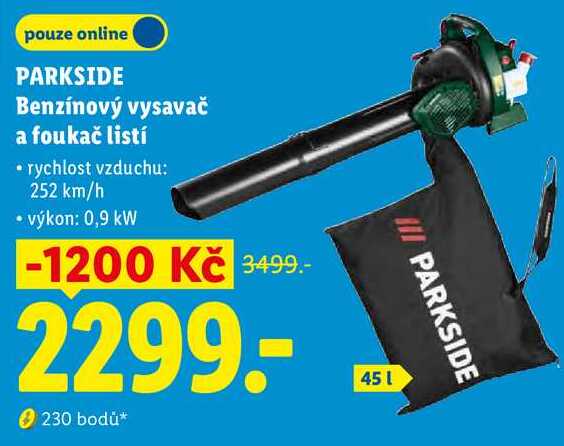 PARKSIDE Benzínový vysavač a foukač listí