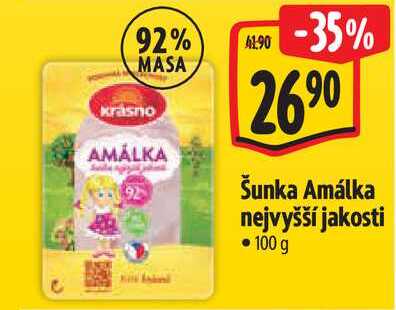 Šunka Amálka nejvyšší jakosti, 100 g 