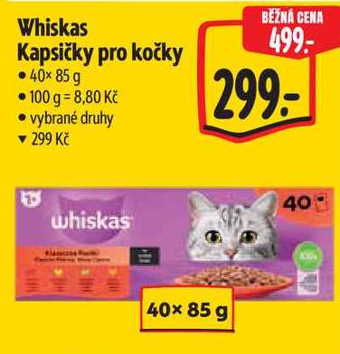 Whiskas Kapsičky pro kočky, 40x 85 g