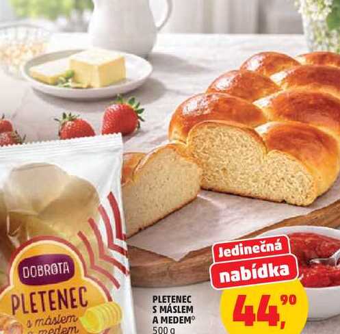 PLETENEC S MÁSLEM A MEDEM, 500 g 