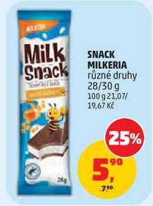 SNACK MILKERIA různé druhy, 28/30 g
