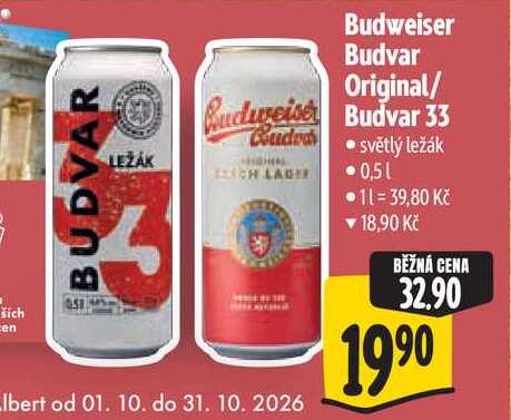 Budweiser Budvar 33, 0,5 l