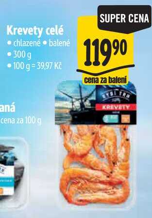 Krevety celé, 300 g