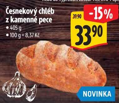 Česnekový chléb z kamenné pece, 405 g