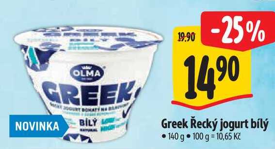 Greek Řecký jogurt bílý, 140 g