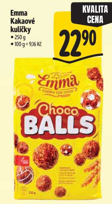 Emma Kakaové kuličky, 250 g