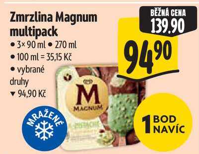 Zmrzlina Magnum multipack, 3x 90 ml