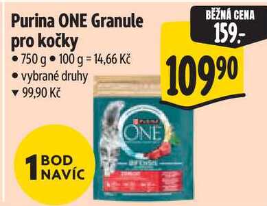 Purina ONE Granule pro kočky, 750 g