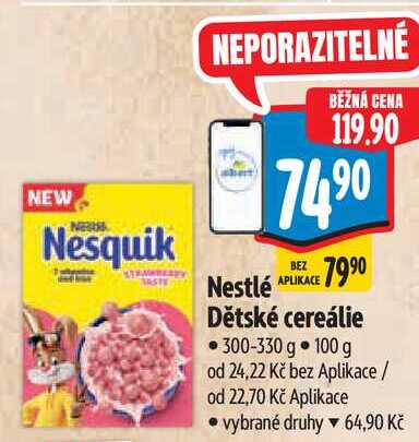 Nestlé Dětské cereálie, 300-330 g