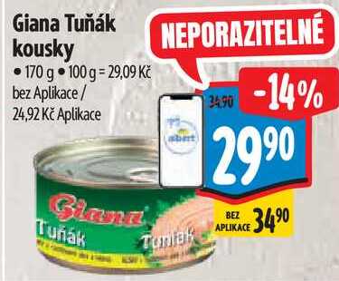 Giana Tuňák kousky, 170 g