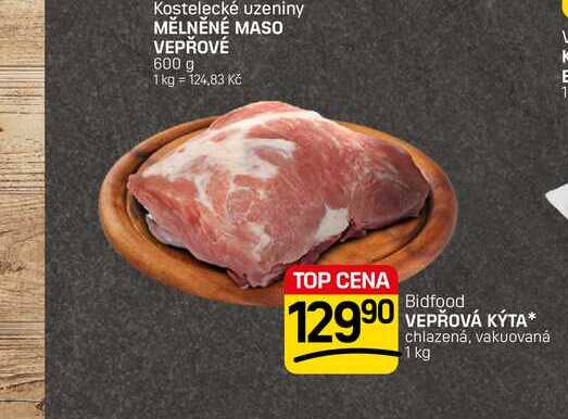 VEPŘOVÁ KÝTA* chlazená, vakuovaná 1 kg 