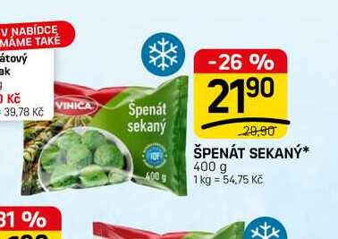 ŠPENÁT SEKANÝ* 400 g