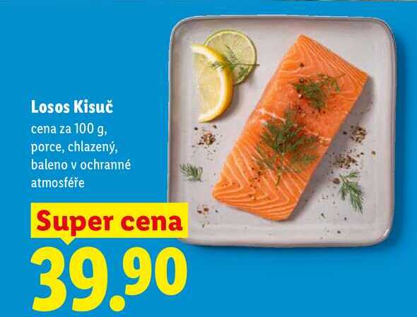 Losos Kisuč, cena za 100 g