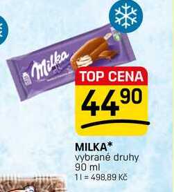 MILKA* vybrané druhy 90 ml