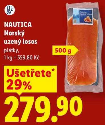 NAUTICA Norský uzený losos, plátky, 500g