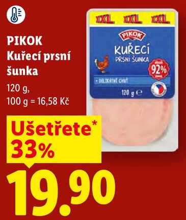 PIKOK Kuřecí prsní šunka, 120 g