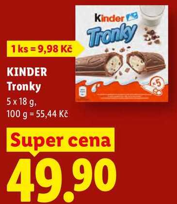 KINDER Tronky, 5 x 18 g