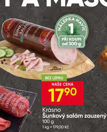 Krásno Šunkový salám zauzený 100 g 