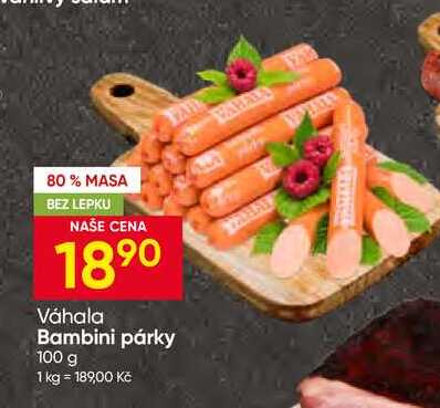 Váhala Bambini párky 100 g 