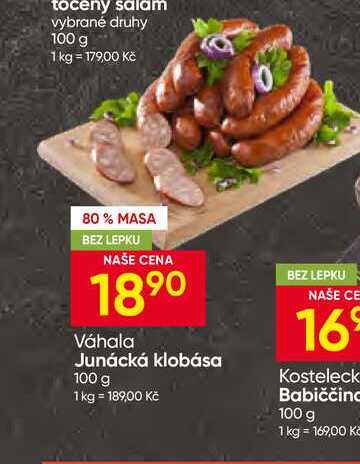 Váhala Junácká klobása 100 g 