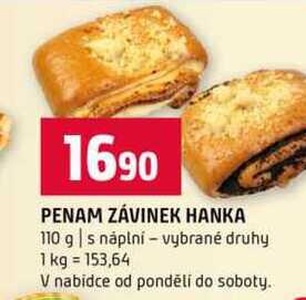 PENAM ZÁVINEK HANKA 110 g s náplní vybrané druhy