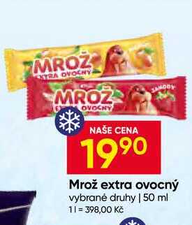Mrož extra ovocný vybrané druhy 50 ml 