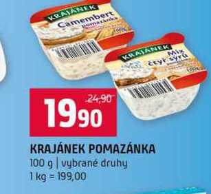 KRAJÁNEK POMAZÁNKA 100 g vybrané druhy 