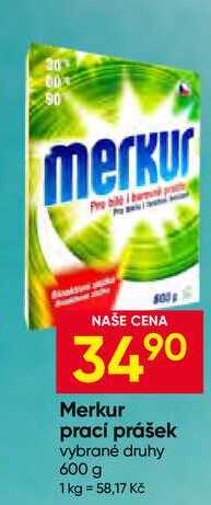 Merkur prací prášek vybrané druhy 600 g