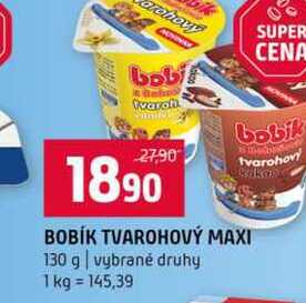 BOBÍK TVAROHOVÝ MAXI 130 g vybrané druhy