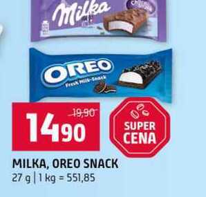MILKA, OREO SNACK 27 g