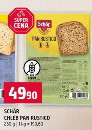 SCHÄR CHLÉB PAN RUSTICO 250 g  