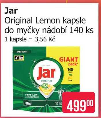 Jar Original Lemon kapsle do myčky nádobí 140 ks
