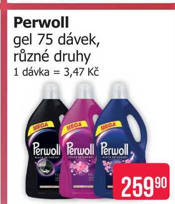 Perwoll gel 75 dávek, různé druhy
