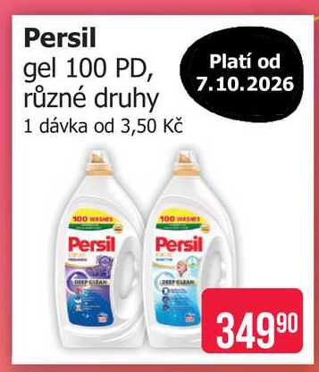Persil gel 100 PD, různé druhy