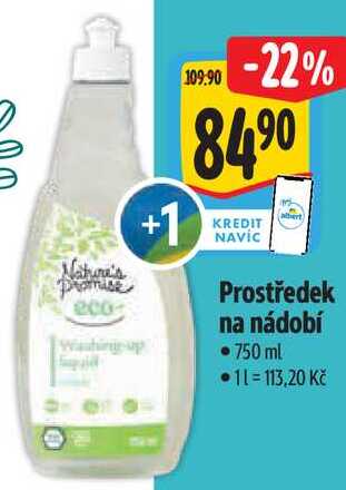Prostředek na nádobí, 750 ml  