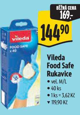 Vileda Food Safe Rukavice, 40 ks  