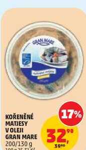 KOŘENĚNÉ MATJESY VOLEJI GRAN MARE, 200/130 g