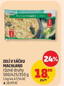 ZELÍ V SÁČKU MACHLAND různé druhy, 500/425/350 g