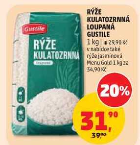 RÝŽE KULATOZRNNÁ LOUPANÁ GUSTILE, 1 kg  