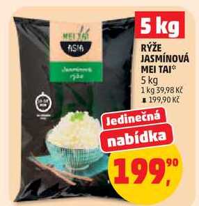 RÝŽE JASMÍNOVÁ MEI TAI, 5 kg