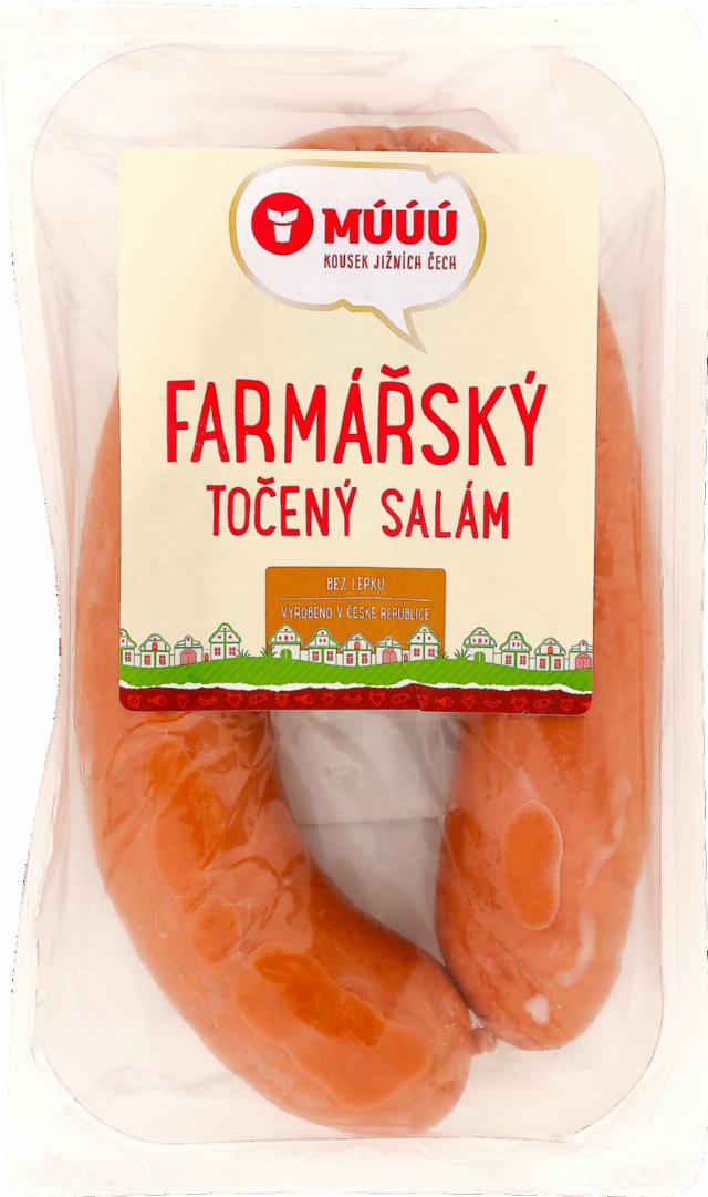 MASO UZENINY PÍSEK Farmářský točený salám