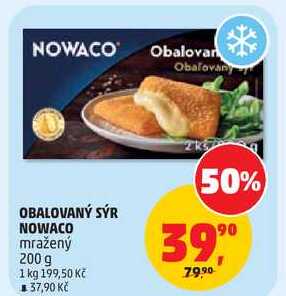 OBALOVANÝ SÝR NOWACO mražený, 200 g  
