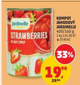 KOMPOT JAHODOVÝ JARDINELLE, 400/160 g