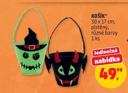 KOŠÍK 30 x 17 cm, plstěný, různé barvy, 1 ks 