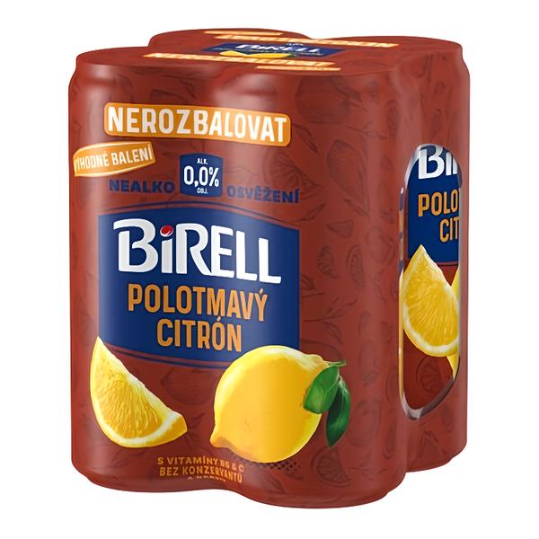 Birell 0.0 Polotmavý citrón nealkoholické pivo 4x0,33l