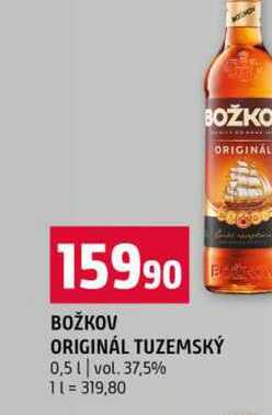 BOŽKOV ORIGINÁL TUZEMSKÝ 0,5l vol. 37,5%
